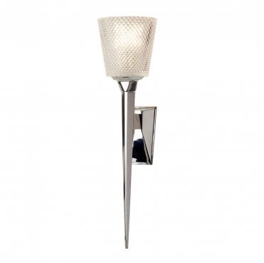 BATH-VERITY-PC Verity IP44 1 Light Wall Light in a Polished Chrome Finish