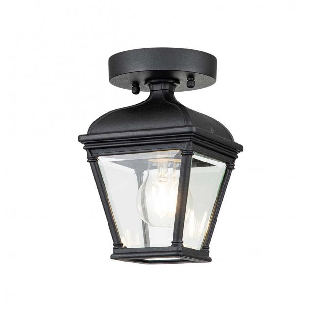 Elstead Lighting BAYVIEW-PORCH-BK Bayview Outdoor IP44 1 Light Porch Lantern in a Black Finish