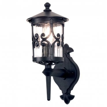 BL10-BLACK Hereford Outdoor IP23 1 Light Wall Lantern in a Black Finish
