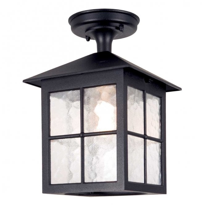 Elstead Lighting BL18A-BLACK Winchester Outdoor IP23 1 Light Porch Lantern in a Black Finish