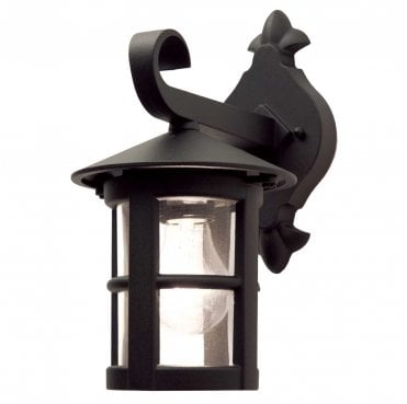 BL21-BLACK-E27 Hereford Outdoor IP43 1 Light Wall Down Lantern in a Black Finish