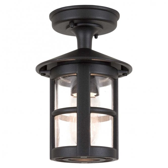 Elstead Lighting BL21A-BLACK Hereford Outdoor IP43 1 Light Porch Lantern in a Black Finish