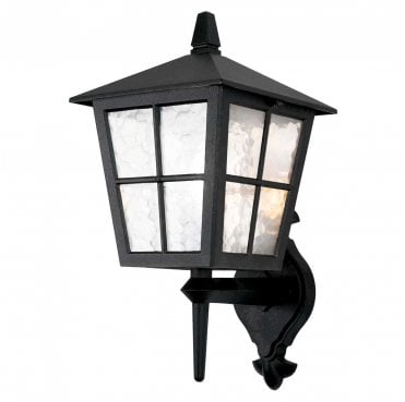 BL46M-BLACK Canterbury Outdoor IP43 1 Light Wall Up Lantern in a Black Finish