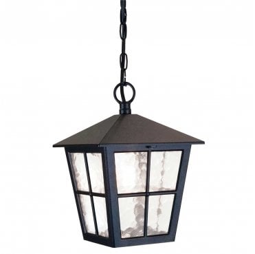BL48M-BLACK Canterbury Outdoor IP43 1 Light Grande Chain Lantern in a Black Finish