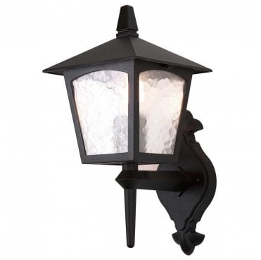 BL5-BLACK York Outdoor IP23 1 Light Wall Up Lantern in a Black Finish