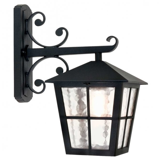 Elstead Lighting BL52M-BLACK Canterbury Outdoor IP43 1 Light Grande Wall Down Lantern in a Black Finish