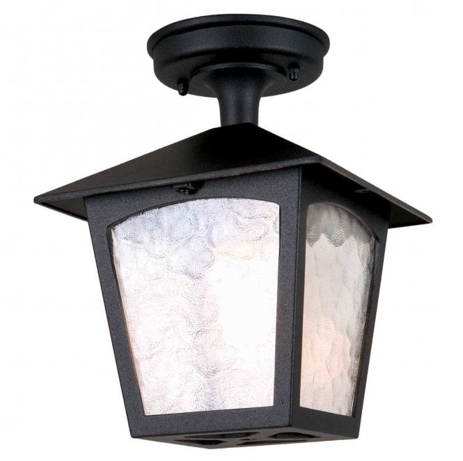Elstead Lighting BL6A-BLACK York Outdoor IP23 1 Light Porch Lantern in a Black Finish