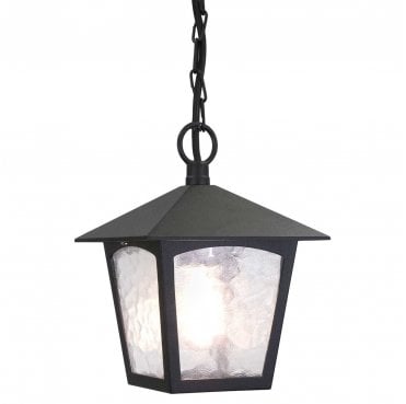 BL6B-BLACK York OutdoorIP23 1 Light Porch Chain Lantern in a Black Finish