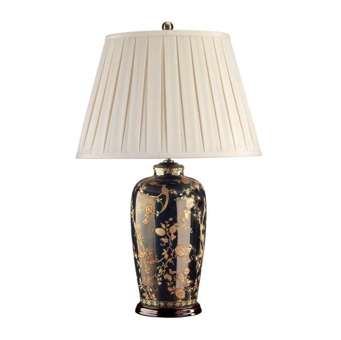 Elstead Lighting BLACKBIRDS-TL Black Birds 1 Light Table Lamp in a Black and Gold Finish