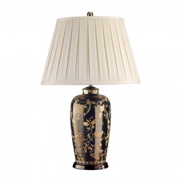 BLACKBIRDS-TL Black Birds 1 Light Table Lamp in a Black and Gold Finish