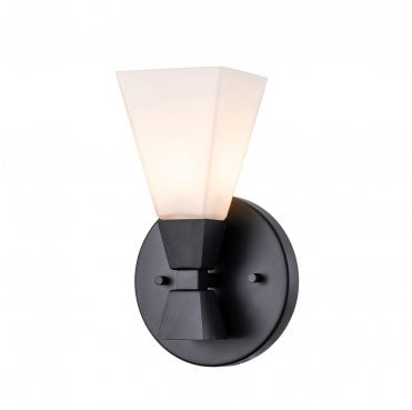 BOWTIE-1-MB Bowtie IP44 1 Light Wall Light in a Matt Black Finish