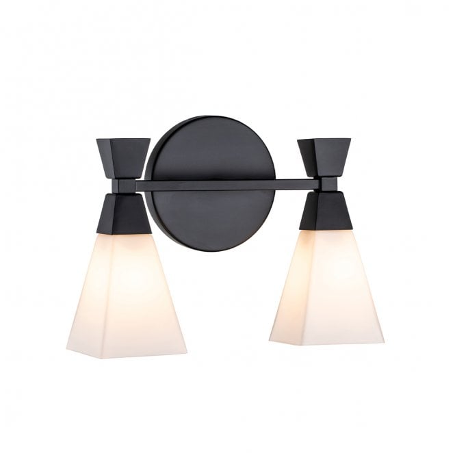 Elstead Lighting BOWTIE-2-MB Bowtie IP44 2 Light Wall Light in a Matt Black Finish