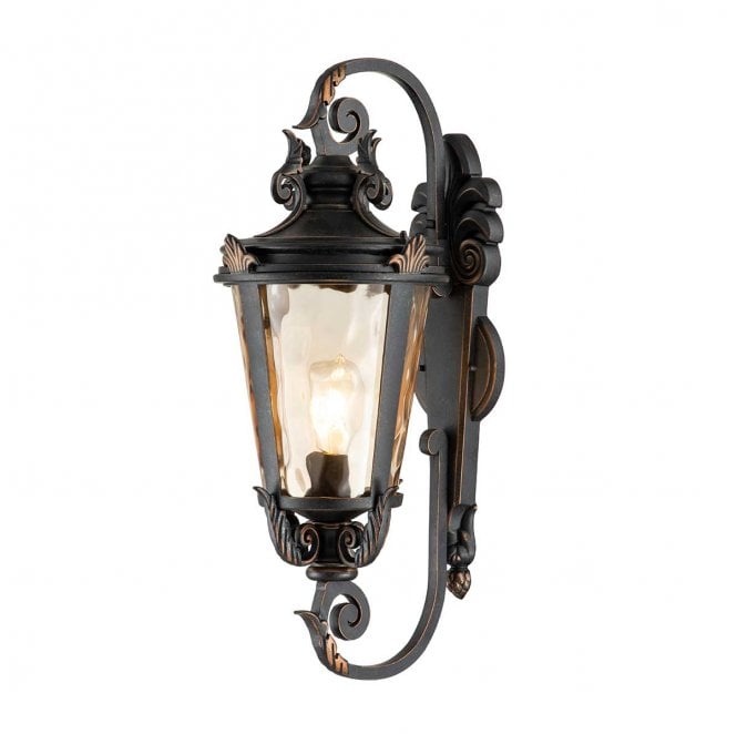 Elstead Lighting BT1-L Baltimore Outdoor IP44 1 Light Large Wall Lantern in a Weathered Bronze Finish