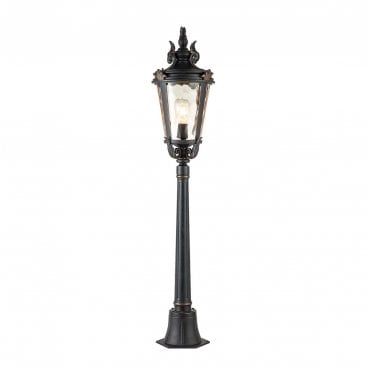 BT4-M Baltimore Outdoor IP44 1 Light Pillar in a Weathered Bronze Finish
