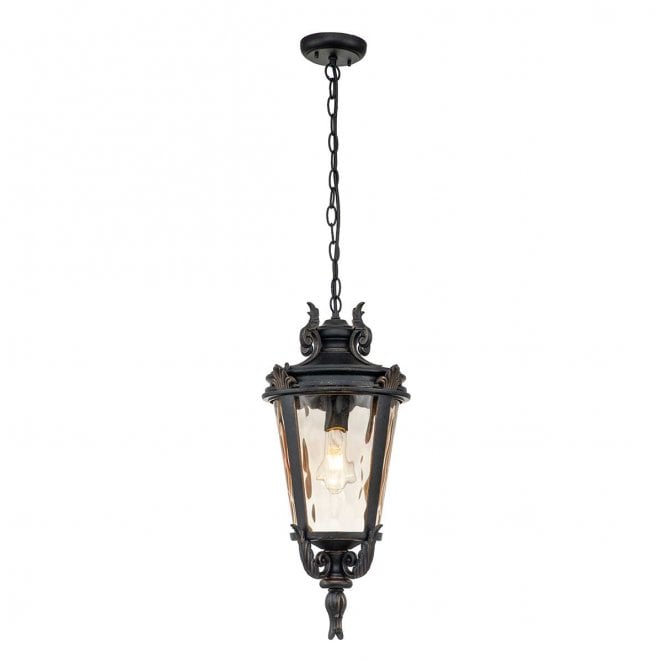 Elstead Lighting BT8-L Baltimore Outdoor IP44 1 Light Large Chain Lantern in a Weathered Bronze Finish