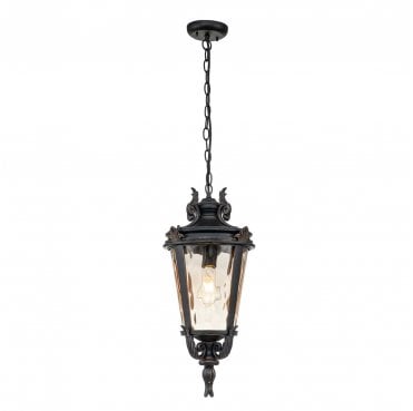 BT8-L Baltimore Outdoor IP44 1 Light Large Chain Lantern in a Weathered Bronze Finish