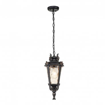 BT8-M Baltimore Outdoor IP44 1 Light Medium Chain Lantern in a Weathered Bronze Finish