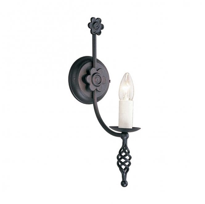 Elstead Lighting BY1-BLACK Belfry 1 Light Wall Light in a Black Finish