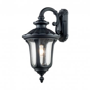 CC2-M-BK Chicago Outdoor IP44 1 Light Medium Wall Lantern in a Textured Black Finish