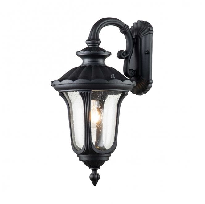 Elstead Lighting CC2-S-BK Chicago Outdoor IP44 1 Light Small Wall Lantern in a Textured Black Finish
