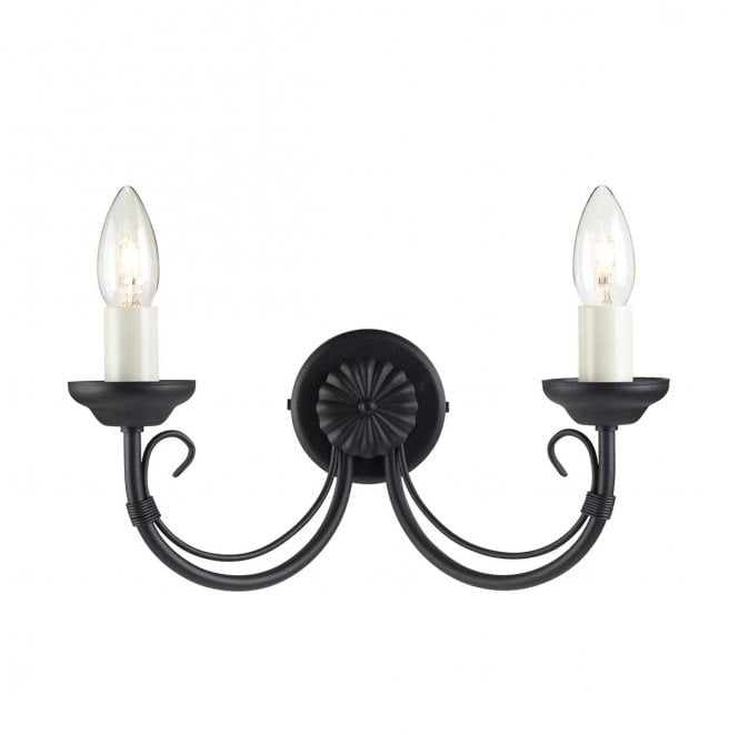 Elstead Lighting CH2-BLACK Chartwell 2 Light Wall Light in a Black Finish