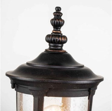 CL3-S Cleveland Outdoor IP44 1 Light Small Pedestal Lantern in a Weathered Bronze Finish