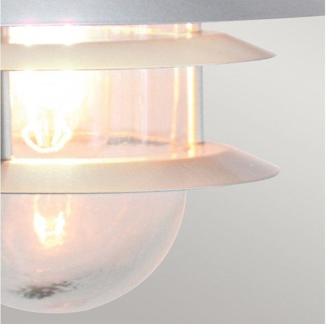 Elstead Lighting COPENHAGEN Copenhagen Outdoor IP44 1 Light Wall Lantern in a Silver Finish