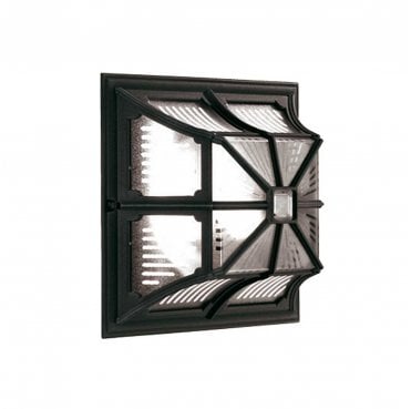CP12-BLACK Chapel Outdoor IP44 1 Light Flush Lantern in a Black Finish