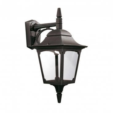 CP2-BLACK Chapel Outdoor IP44 1 Light Down Wall Lantern in a Black Finish