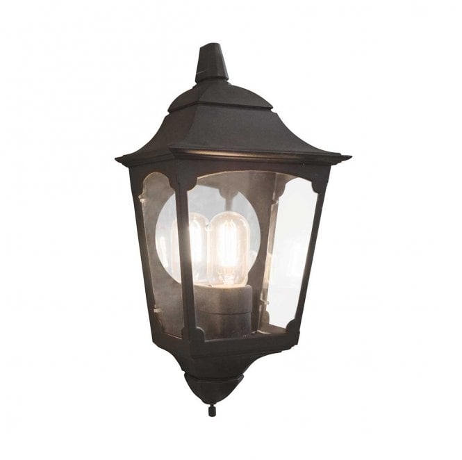 Elstead Lighting CP7-2-BLACK Chapel Outdoor IP44 1 Light Half Lantern in a Black Finish