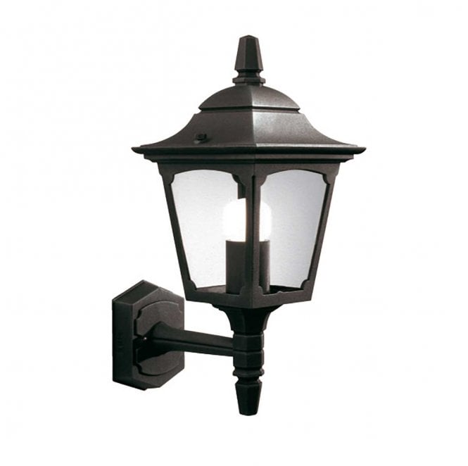 Elstead Lighting CPM1-BLACK Chapel Outdoor IP44 1 Light Mini Up Wall Lantern in a Black Finish