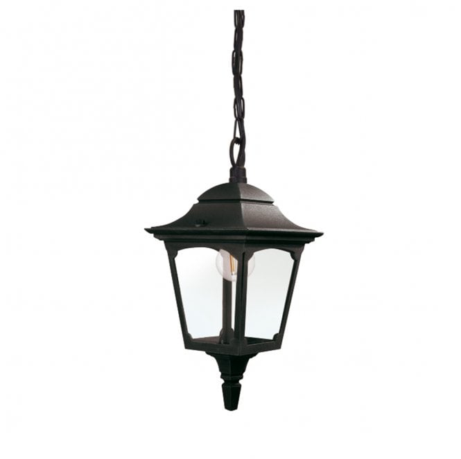 Elstead Lighting CPM9-BLACK Chapel Outdoor IP44 1 Light Mini Chain Lantern in a Black Finish