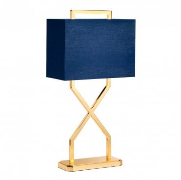 CROSS-TL Cross Table Lamp in Polished Gold Finish