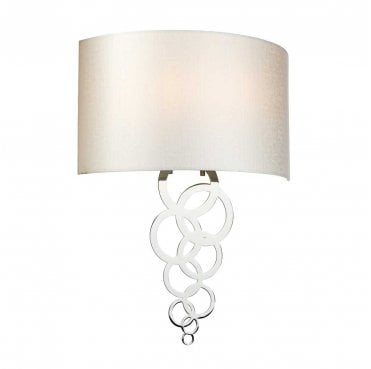 CURTIS-LARGE-PC Curtis Large 2 Light Wall Light in a Polished Chrome Finish