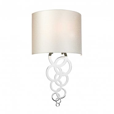 CURTIS-MEDIUM-PC Curtis Medium 1 Light Wall Light in a Polished Chrome Finish