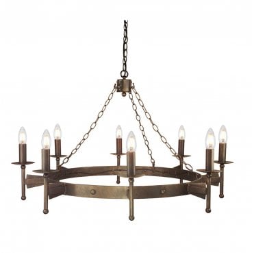 CW8-OLD-BRZ Cromwell 8 Light Chandelier in an Old Bronze Finish