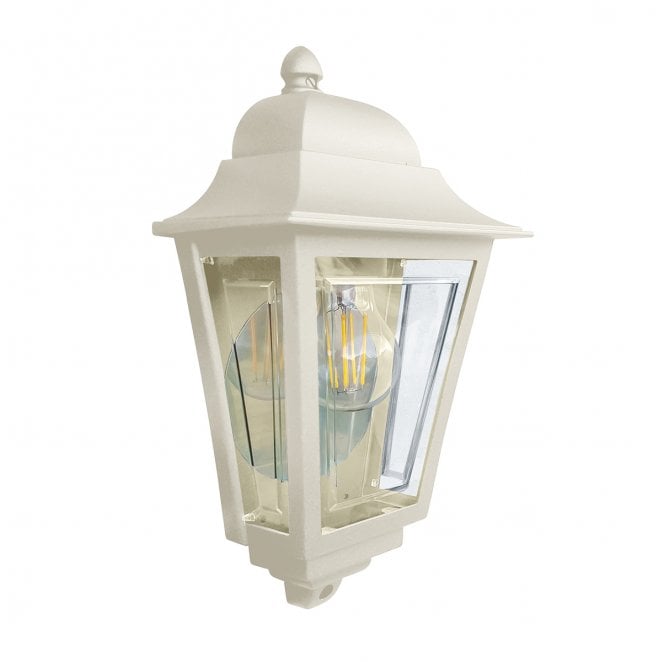 Elstead Lighting DECO-LANE7-CREAM Deco Lane Outdoor IP44 1 Light Half Wall Lantern in a Cream Finish