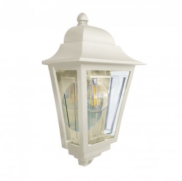 DECO-LANE7-CREAM Deco Lane Outdoor IP44 1 Light Half Wall Lantern in a Cream Finish