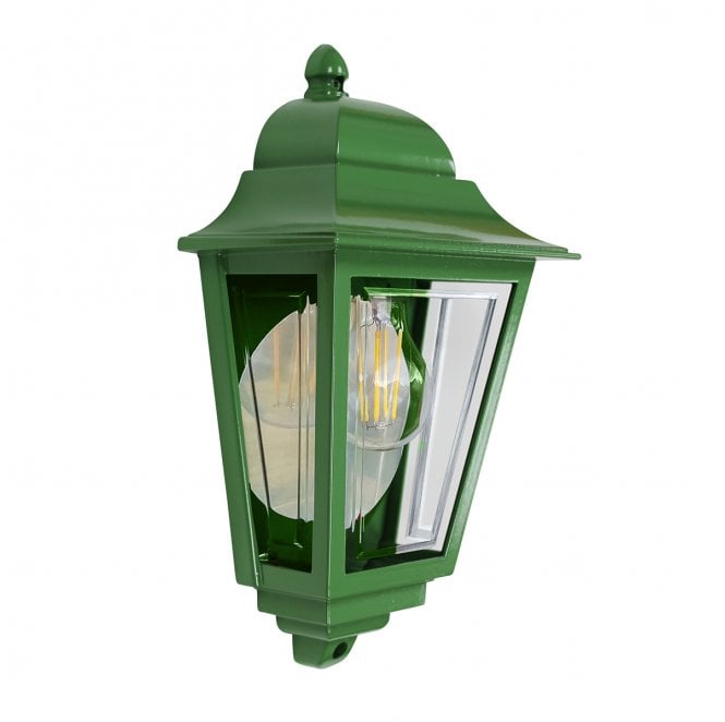 Elstead Lighting DECO-LANE7-GREEN Deco Lane Outdoor IP44 1 Light Half Wall Lantern in a Green Finish