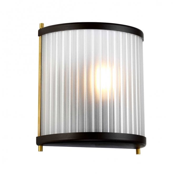 Elstead Lighting DL-CORONA1-BAB Corona 1 Light Wall Light in a Museum Bronze, Dark Brown Painted and Aged Brass Finish