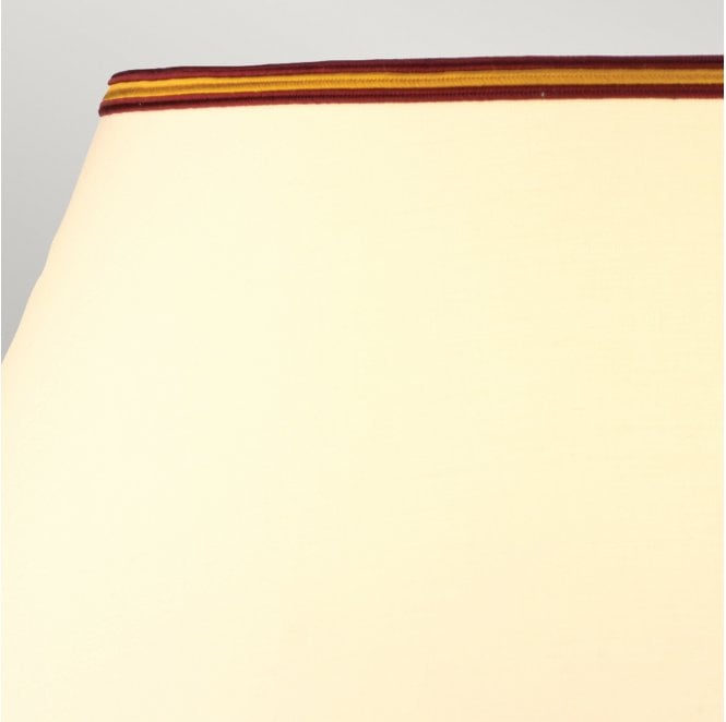 Elstead Lighting DL-MAJIN-SMALL-TL-OXB Majin 1 Light Table Lamp in an Oxblood Finish with a Polycotton Shade
