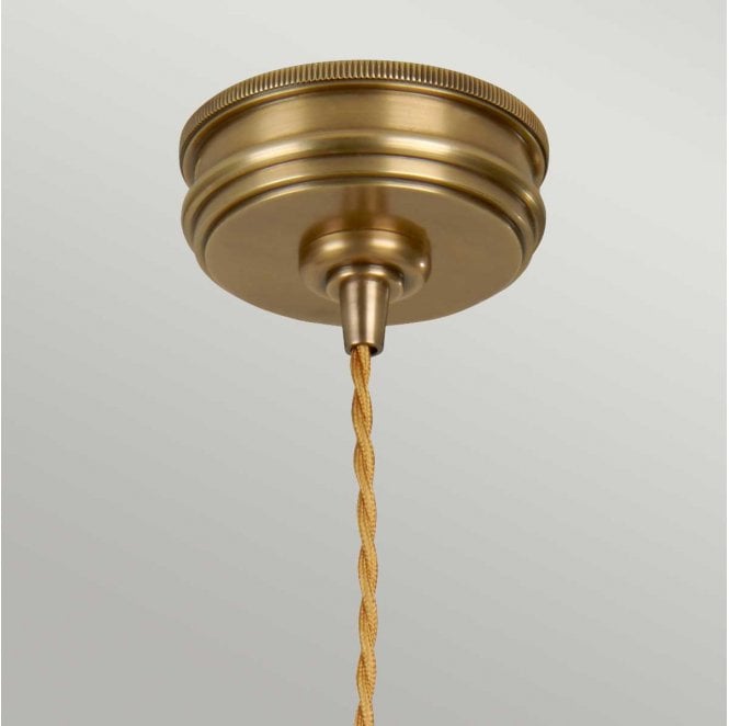 Elstead Lighting DOUILLE-P-AB Douille 1 Light Pendant in an Aged Brass Finish
