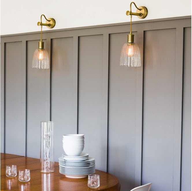 Elstead Lighting DOUILLE1-AB Douille 1 Light Wall Light in an Aged Brass Finish
