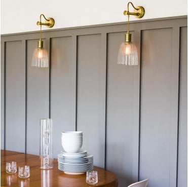 DOUILLE1-AB Douille 1 Light Wall Light in an Aged Brass Finish