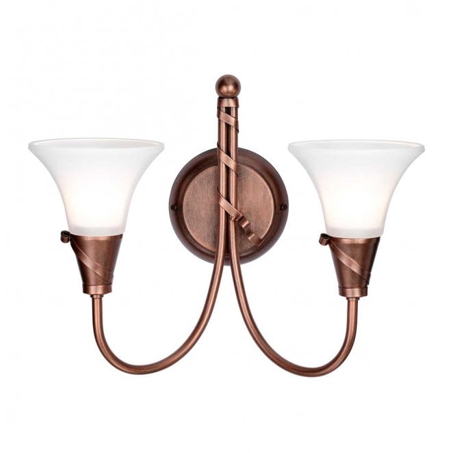 Elstead Lighting EM2-COPPER Emily 2 Light Wall Light in a Copper Patina Finish