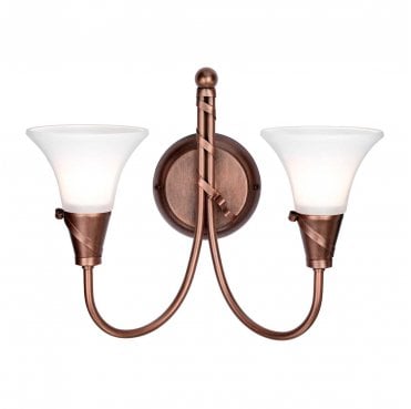 EM2-COPPER Emily 2 Light Wall Light in a Copper Patina Finish