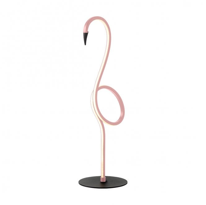 Elstead Lighting FLAMINGO-TL-PNK Flamingo LED Table Lamp in a Pink Finish