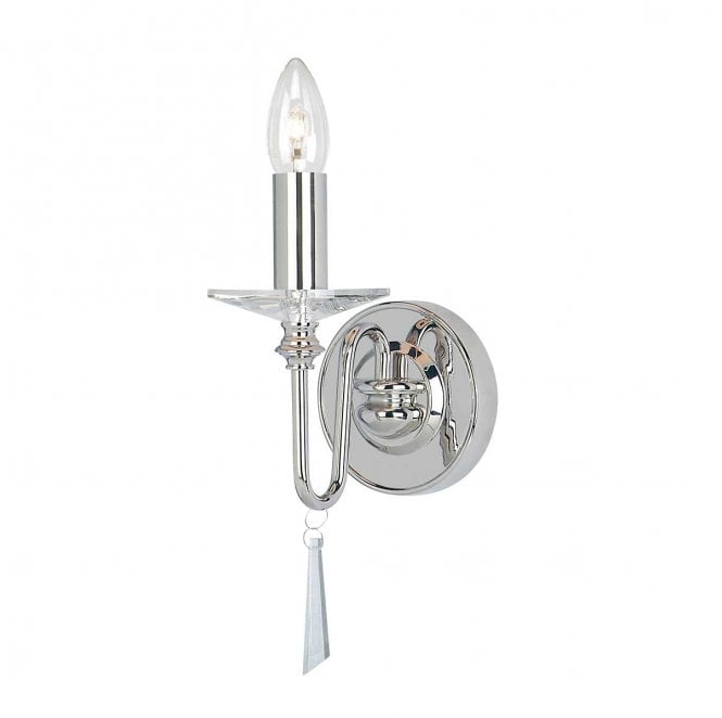 Elstead Lighting FP1-POL-NICKEL Finsbury Park 1 Light Wall Light in a Polished Nickel Finish