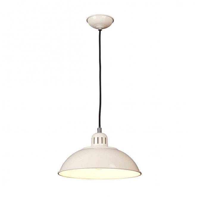 Elstead Lighting FRANKLIN-P-CR Franklin 1 Light Pendant in a Cream Finish