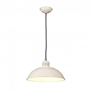 FRANKLIN-P-CR Franklin 1 Light Pendant in a Cream Finish